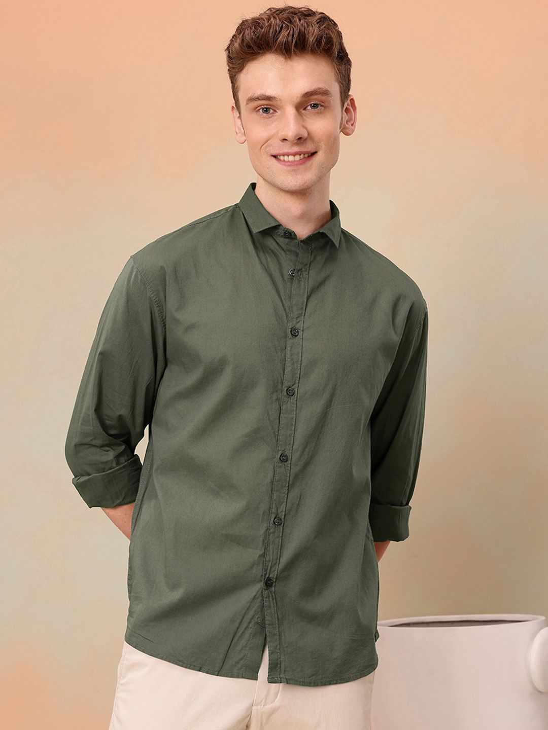 Mast & Harbour Relaxed Fit Pure Cotton Casual Shirt