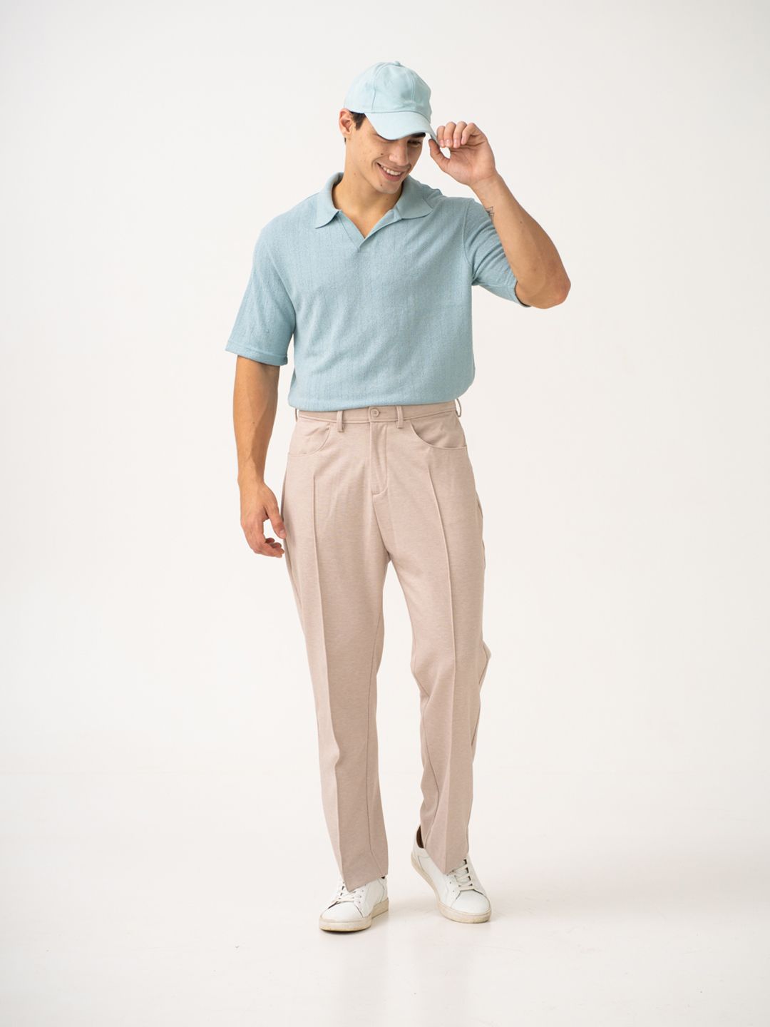 Buy The Pant Project Men Tofu Beige Korean Relaxed-Fit Knitted