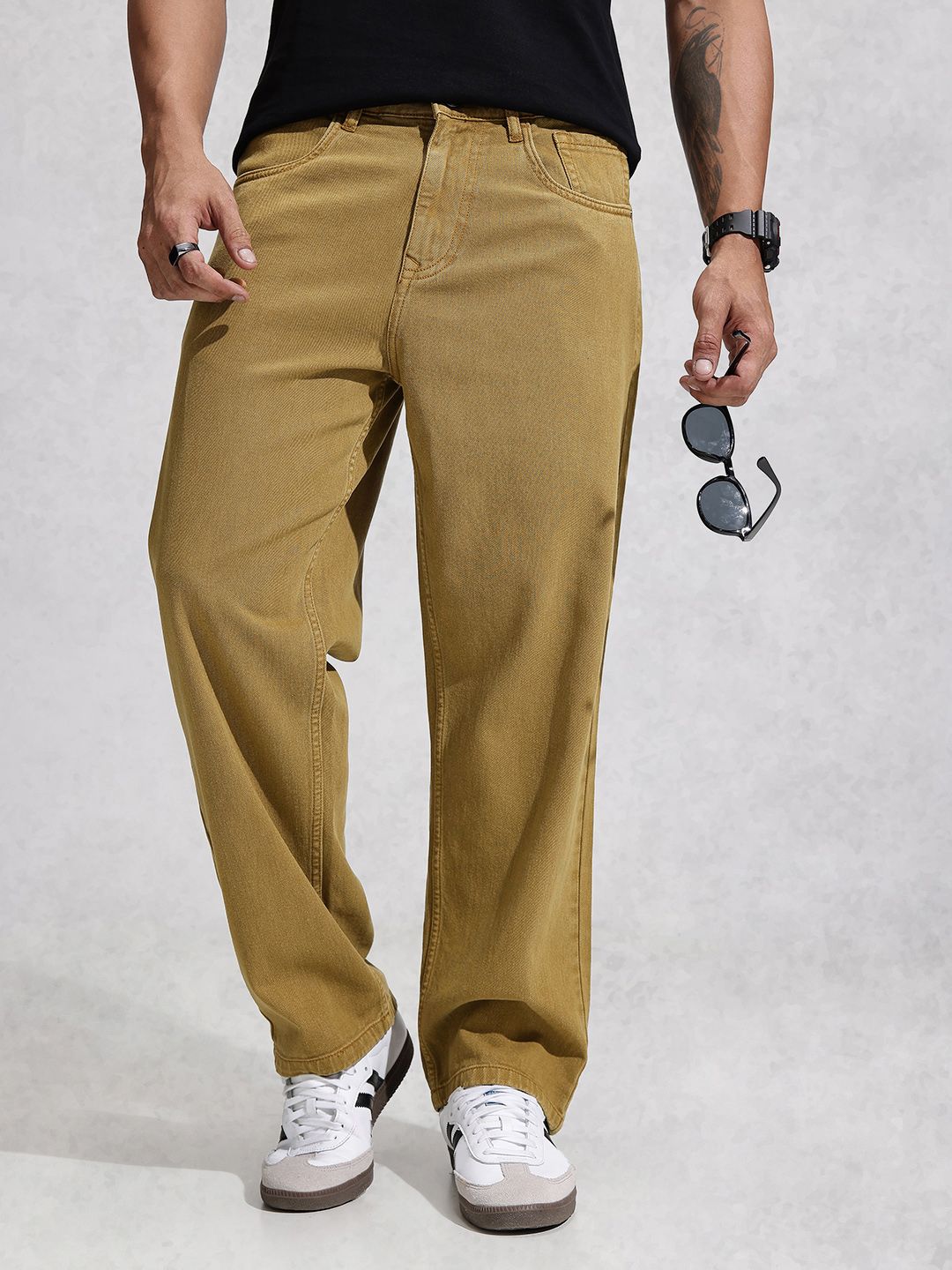WROGN Men Pure Cotton Loose Fit Jeans