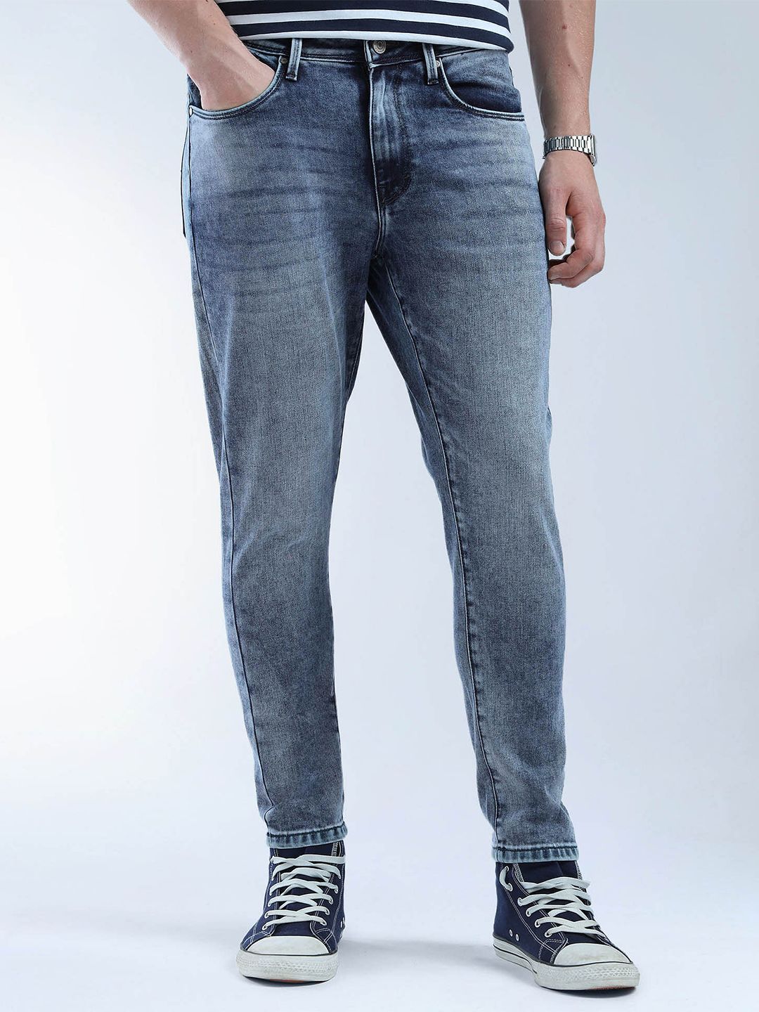Flying Machine Flying Machine Men Mid-Rise Light Fade Clean Look Slim Fit Stretchable Jeans