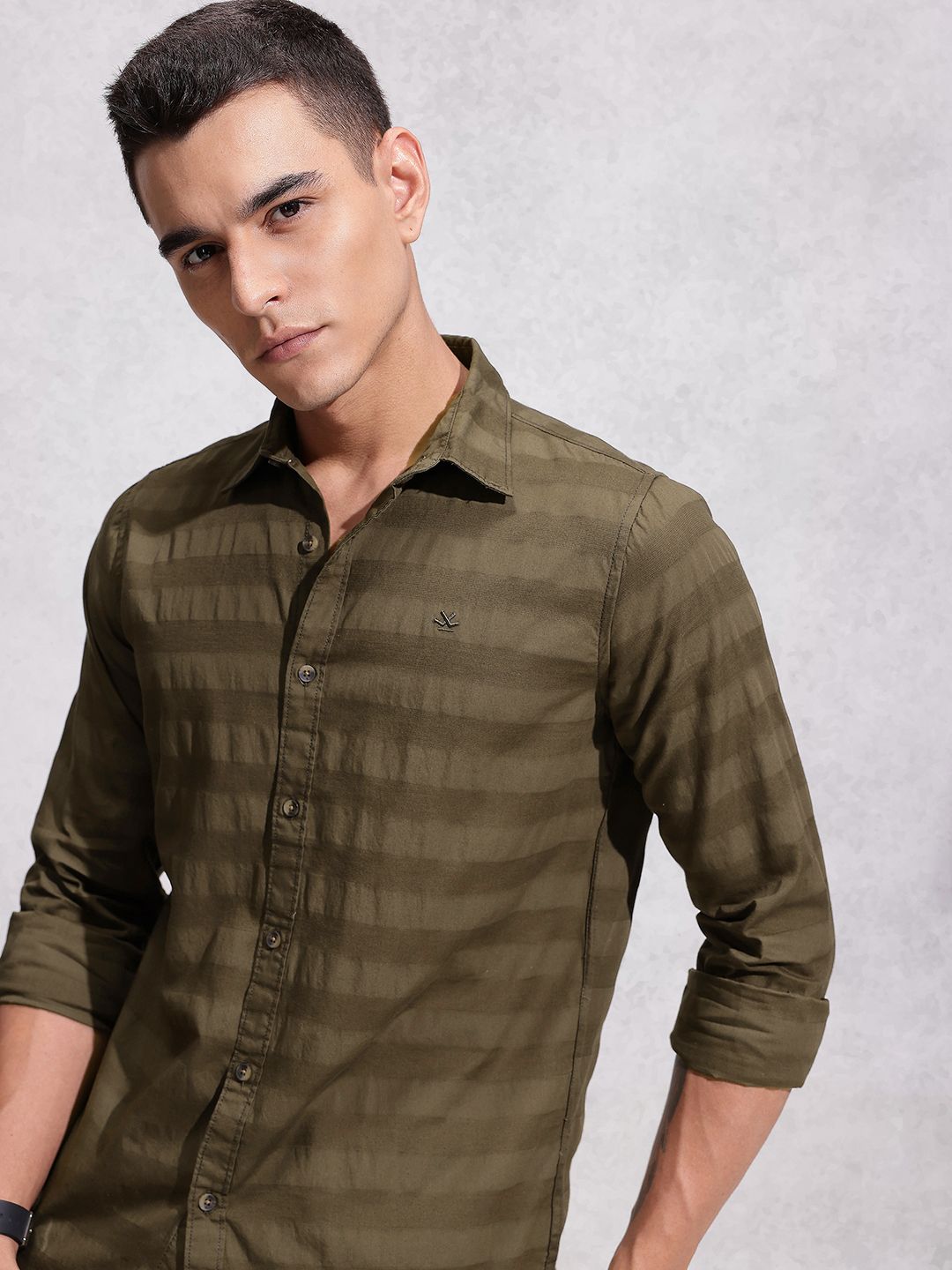 WROGN Striped Pure Cotton Casual Shirt