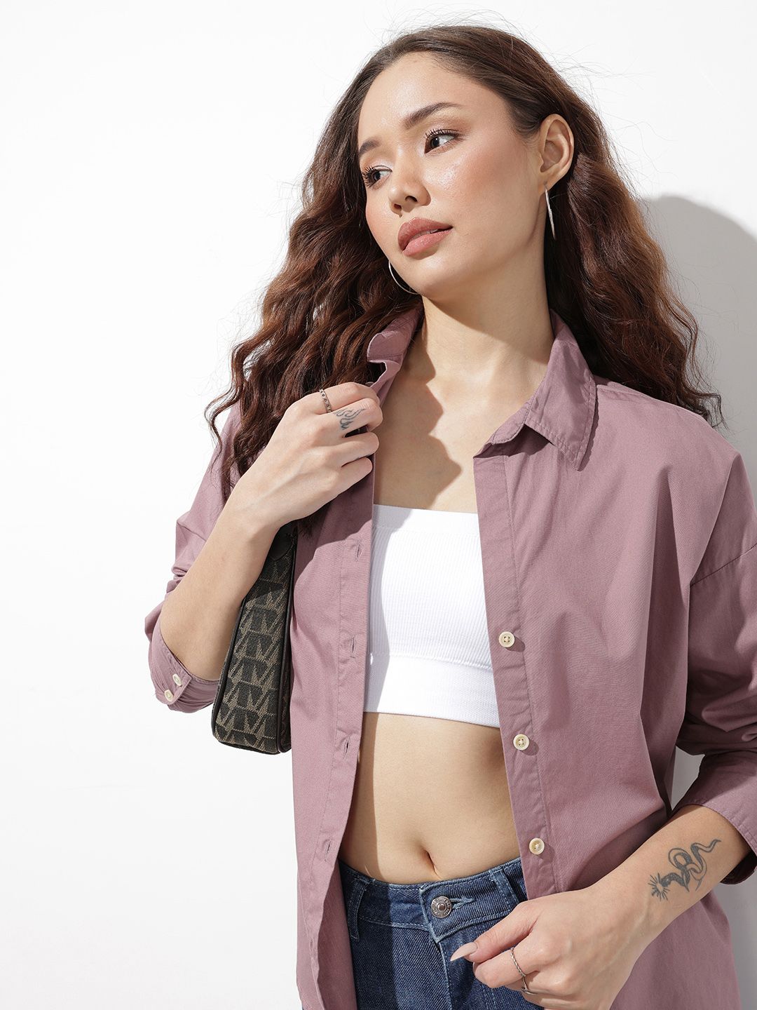 Roadster The Roadster Lifestyle Co. Oversized Pure Cotton Casual Shirt