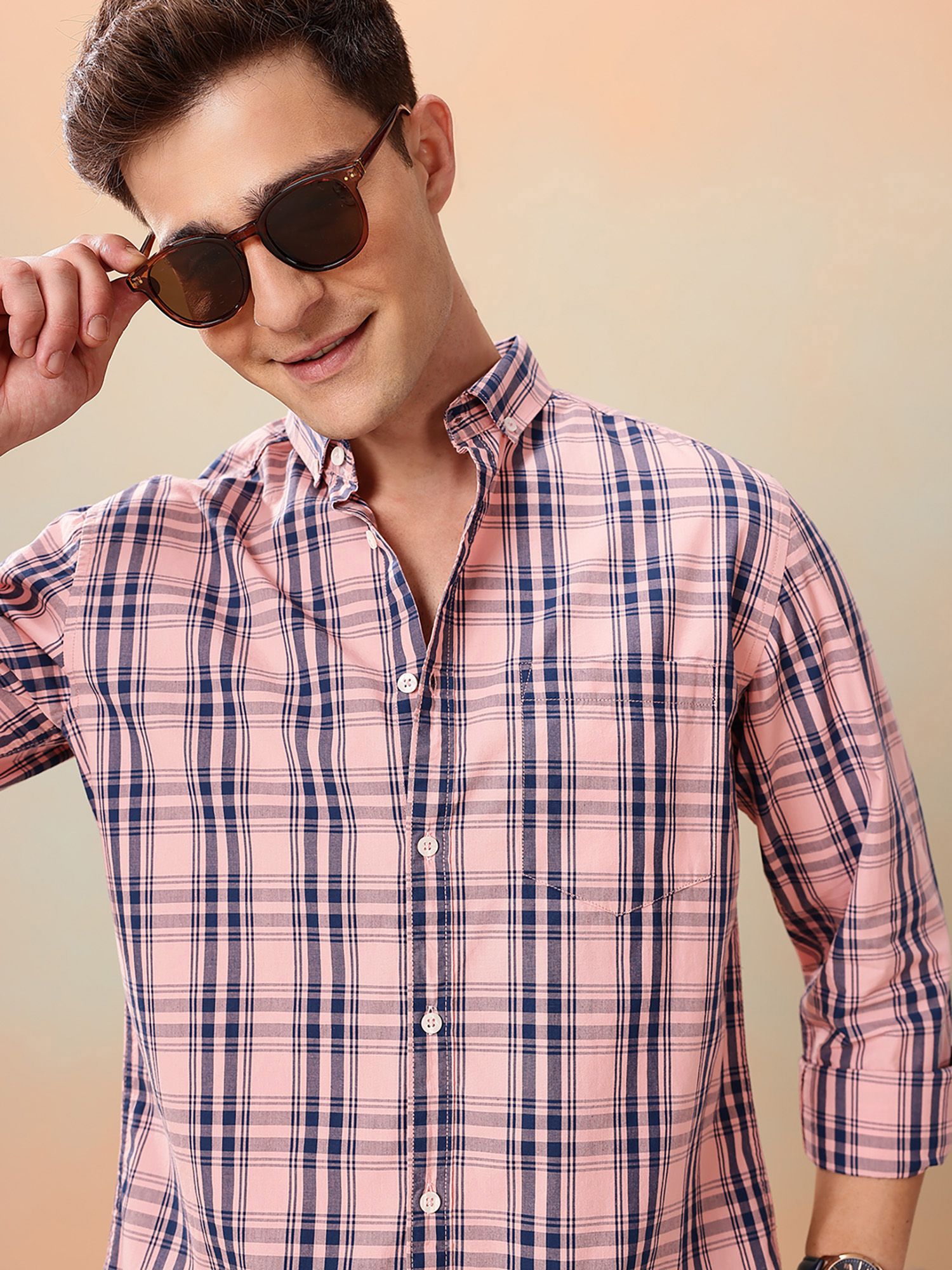 Mast & Harbour Checked Regular Fit Shirt
