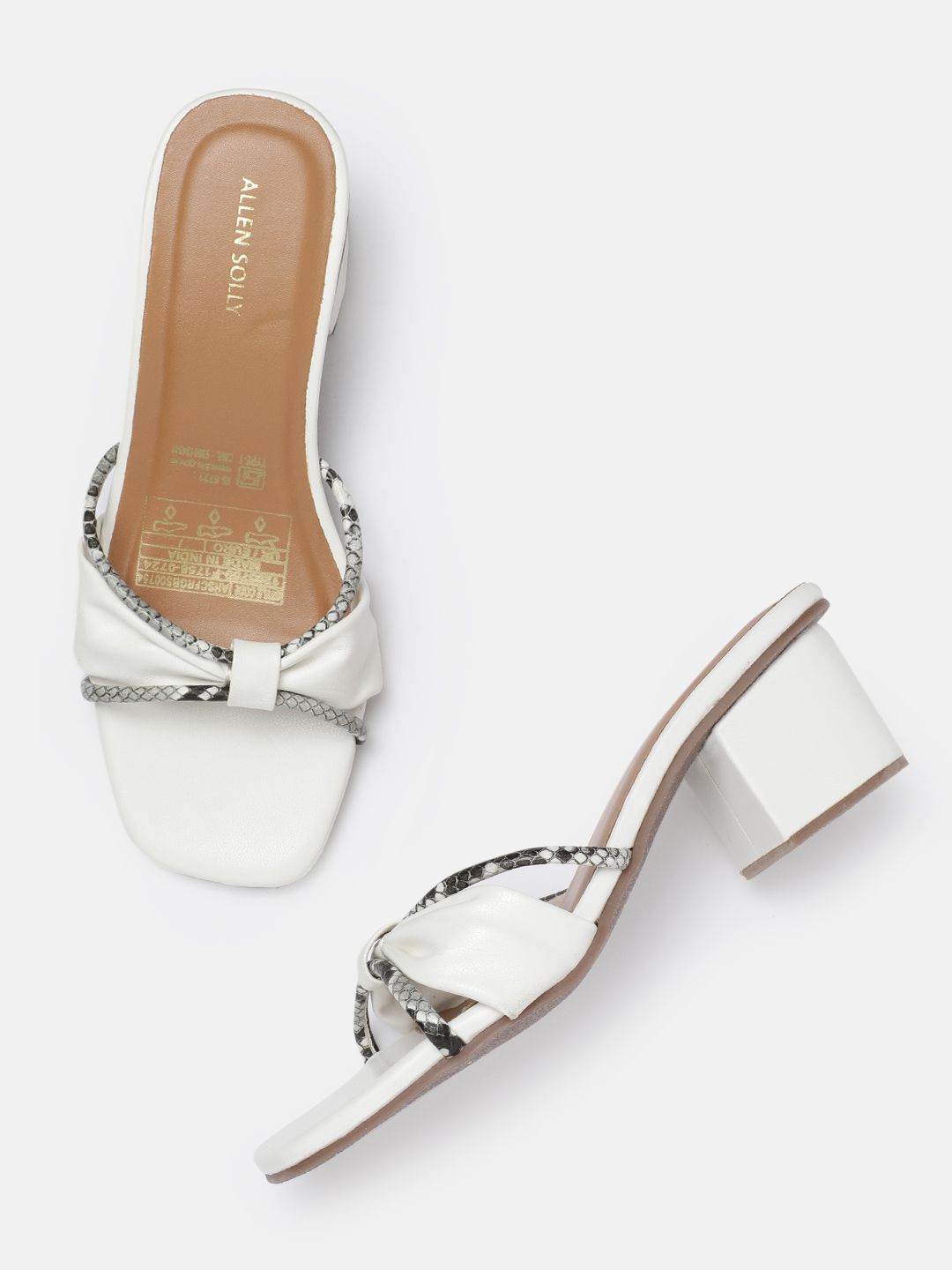 Allen Solly Printed Bow Design Block Heels
