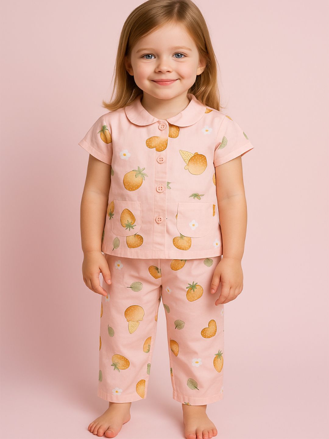 NAUTI KIDZ Pure Woven Cotton Night Suit Set