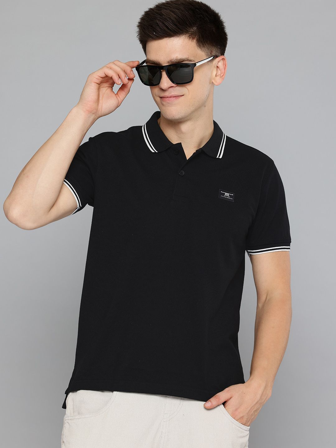 Flying Machine Men Polo Collar T-shirt