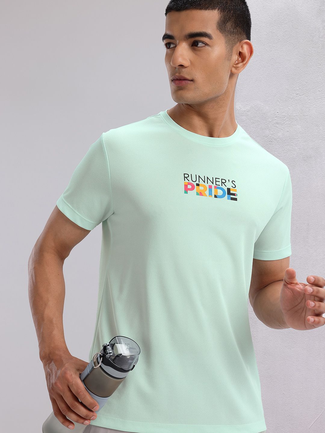 HRX by Hrithik Roshan Typography Printed Perforated Rapid-Dry Running T-shirt