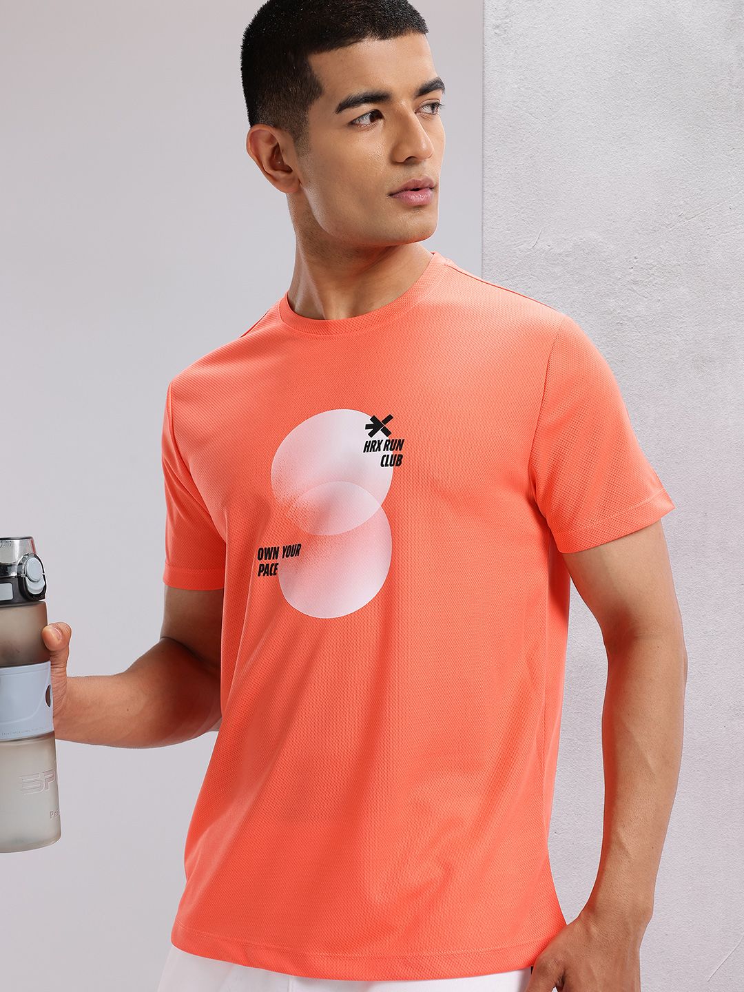 HRX by Hrithik Roshan Graphic Printed Perforated Rapid-Dry Running T-shirt