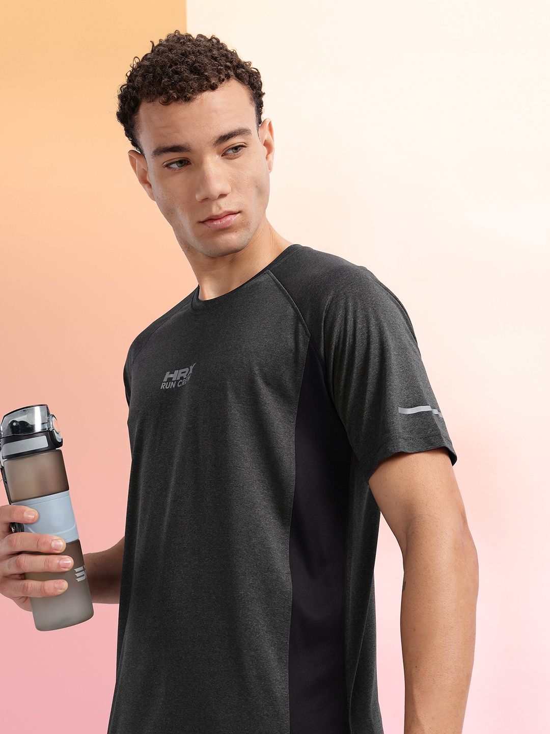 HRX by Hrithik Roshan Colourblocked Rapid-Dry Running T-shirt