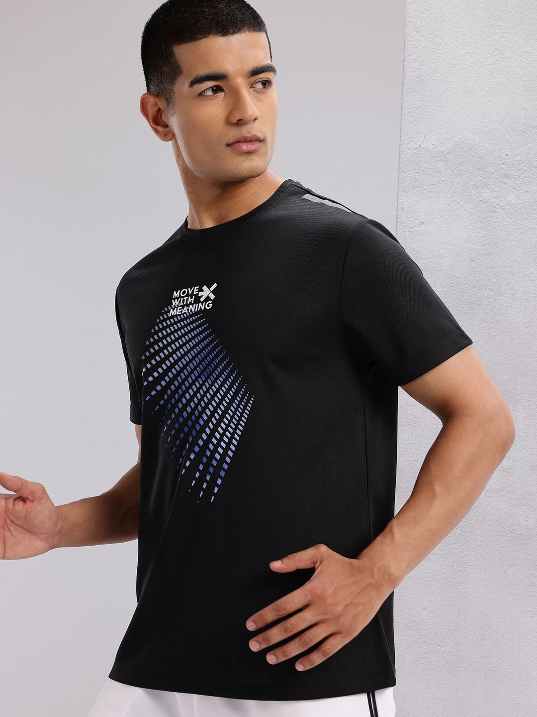 HRX by Hrithik Roshan Typography Printed Perforated Rapid-Dry Running T-shirt