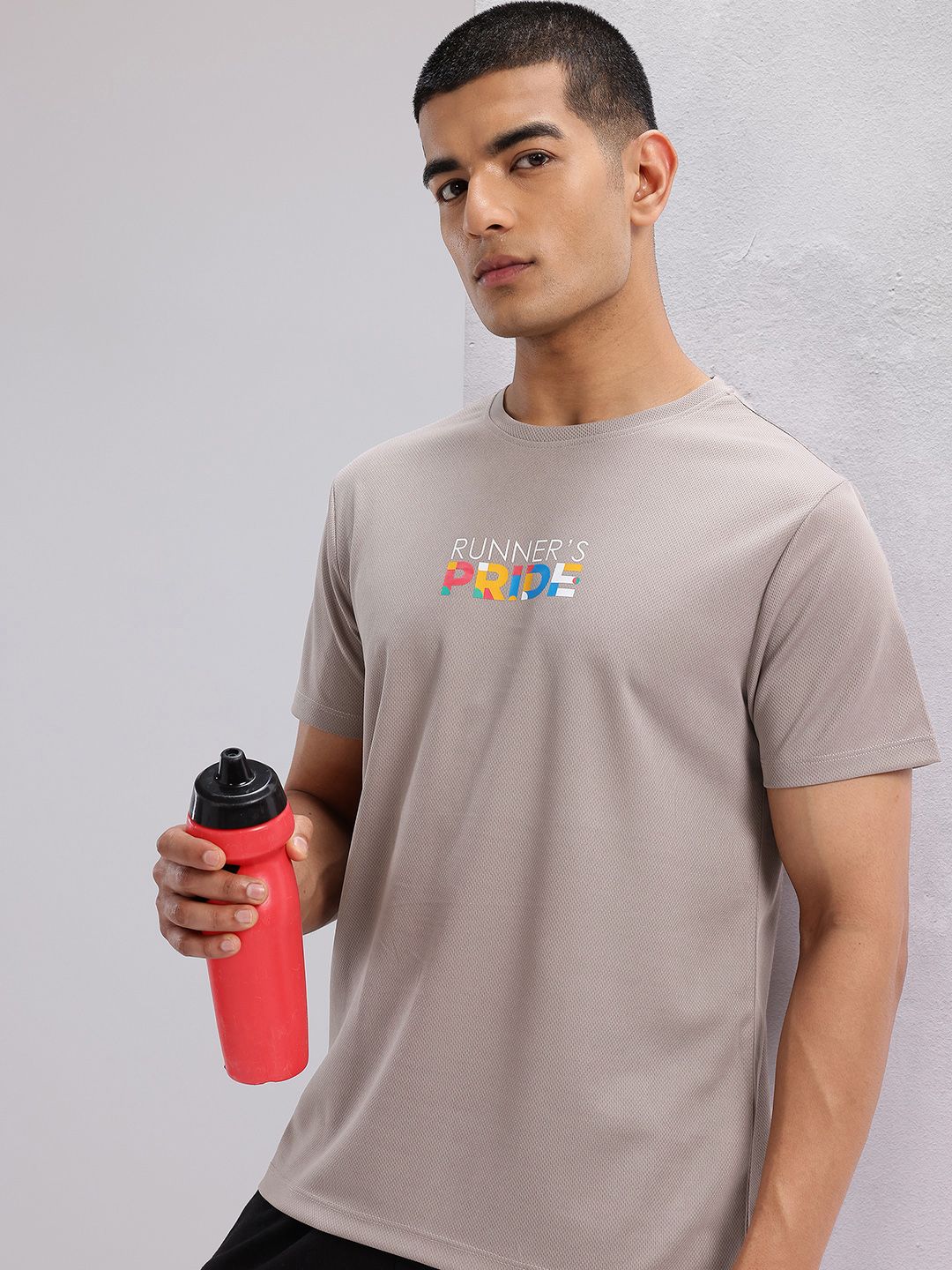 HRX by Hrithik Roshan Typography Printed Perforated Rapid-Dry Running T-shirt