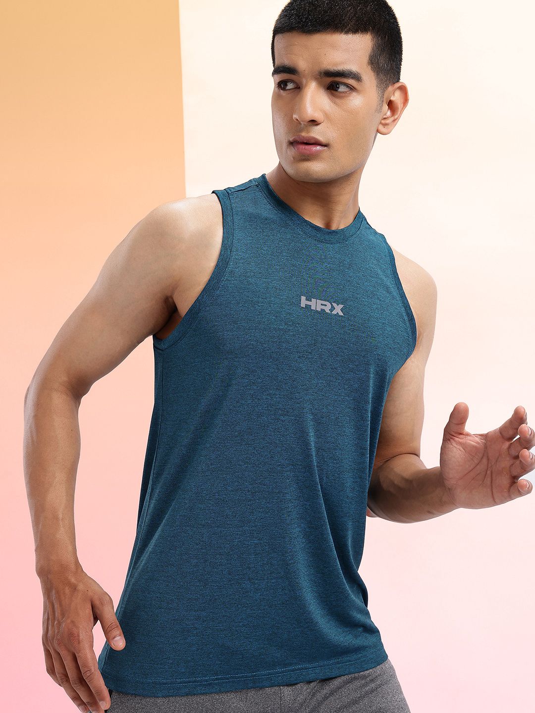HRX by Hrithik Roshan Brand Logo Printed Running T-shirt