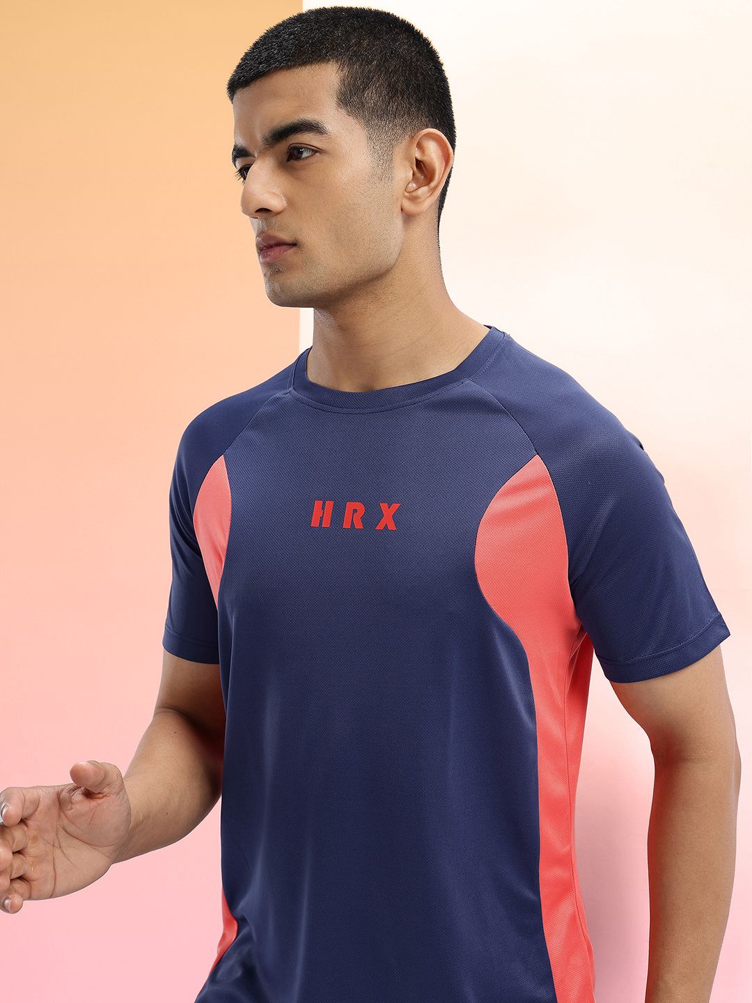 HRX by Hrithik Roshan Colourblocked Rapid-Dry Running T-shirt