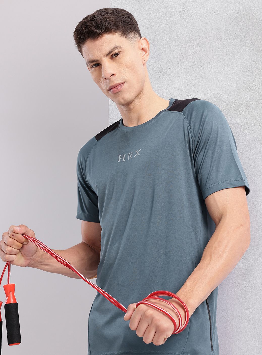 HRX by Hrithik Roshan Brand Logo Print Training Relaxed Fit T-shirt