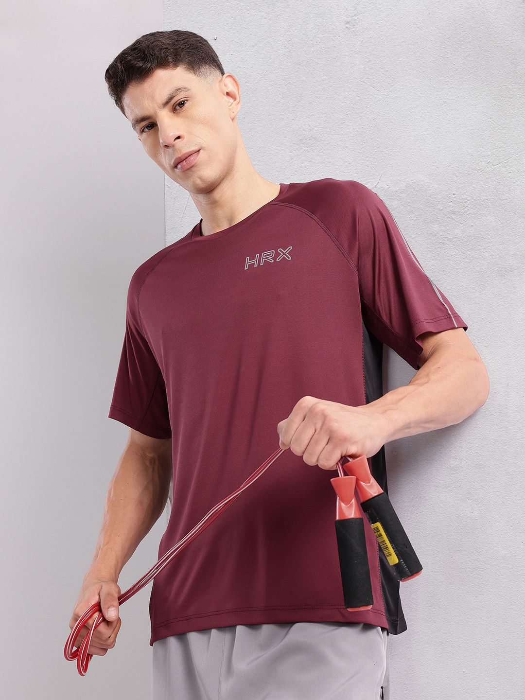 HRX by Hrithik Roshan Raglan Sleeves Rapid-Dry Training T-shirt