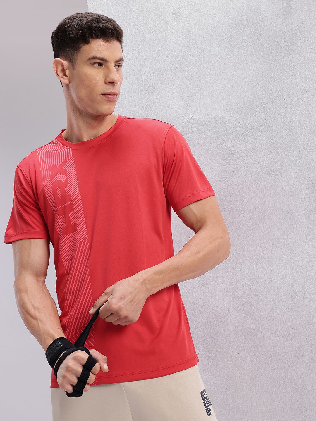 HRX by Hrithik Roshan Brand Logo Print Rapid-Dry Training T-shirt