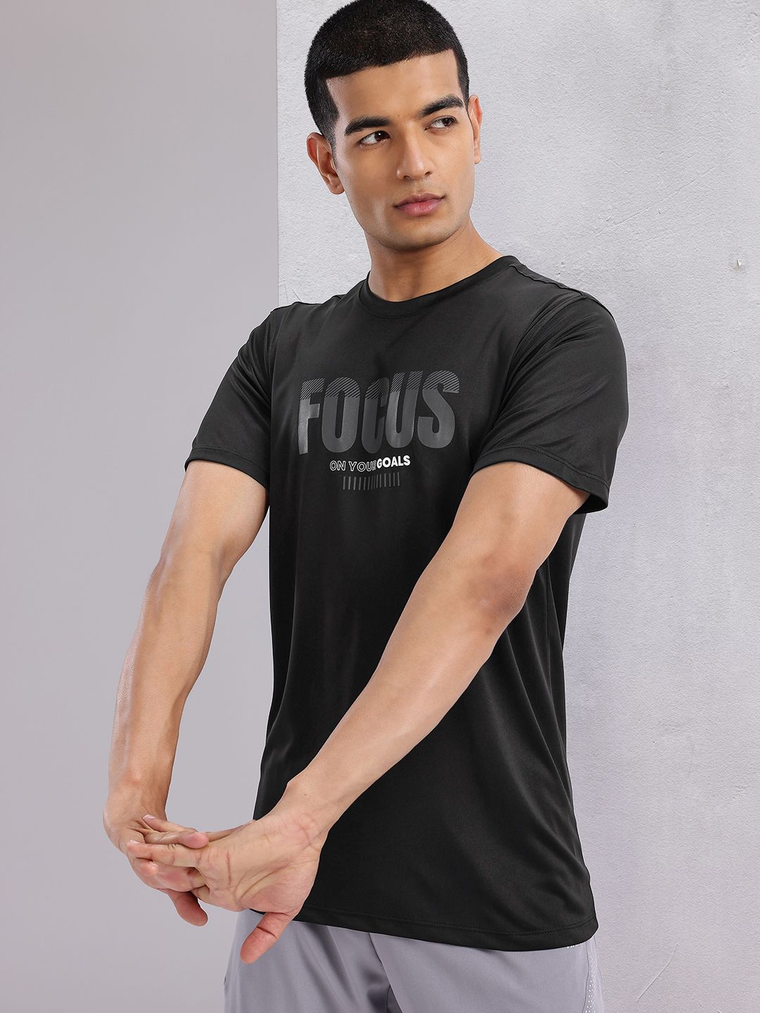HRX by Hrithik Roshan Men Printed Rapid-Dry Training T-shirt