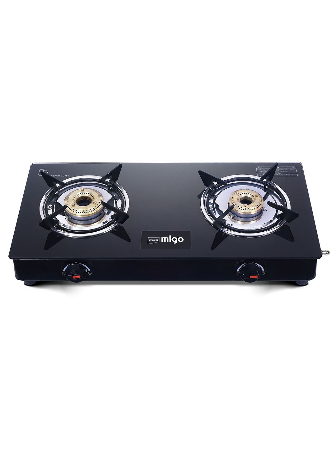 IMPEX Black 2 Burners Manual Gas Stove deal from myntra