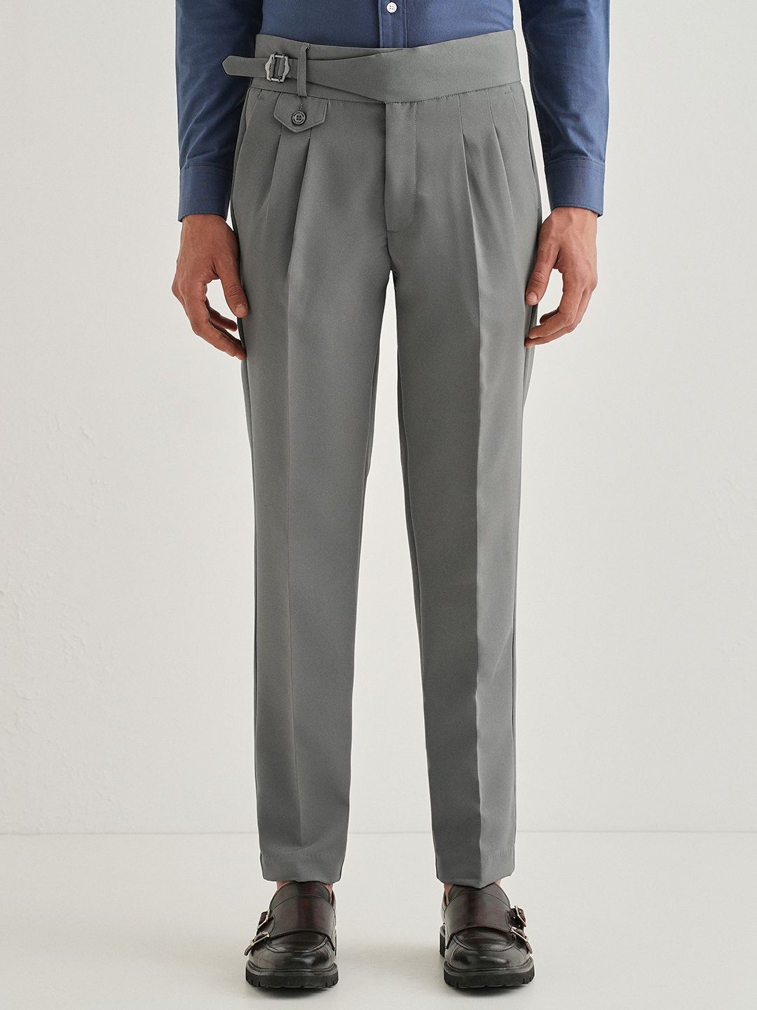 Men Ash Olive Gurkha Pant Banana Club Men Ash Olive Gurkha Pant
