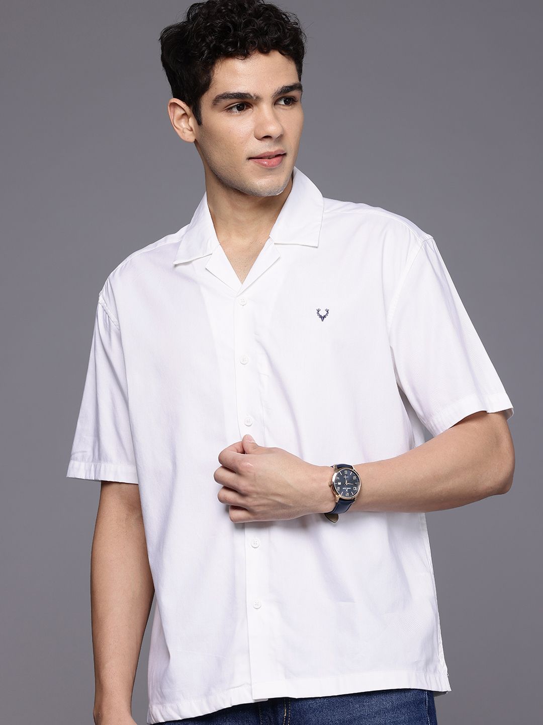Allen Solly Allen Solly Cuban Collar Relaxed Fit Casual Shirt