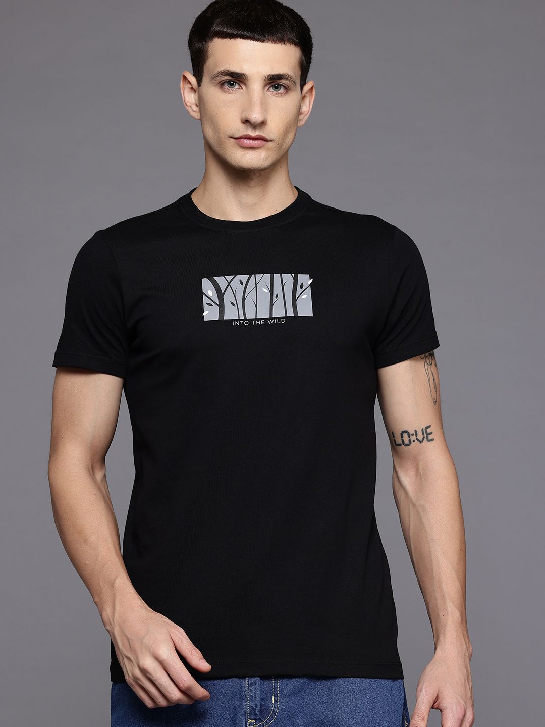 Allen Solly Graphic Printed Slim Fit Cotton T-shirt