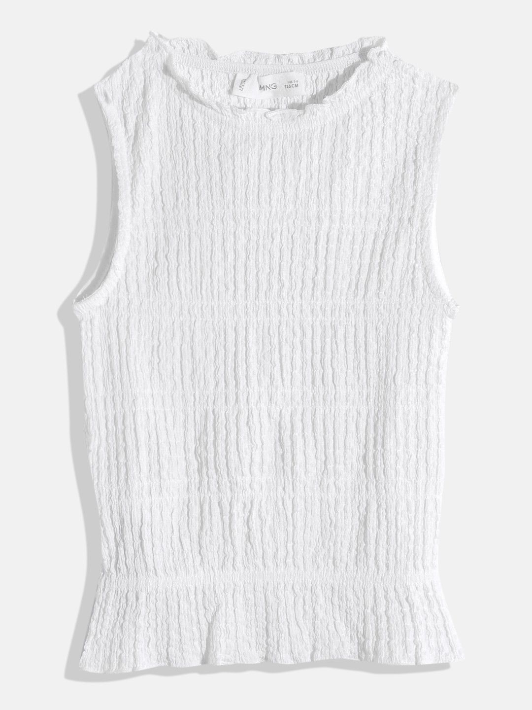 Mango Kids Mango Kids Girls Smocked Sleeveless Top