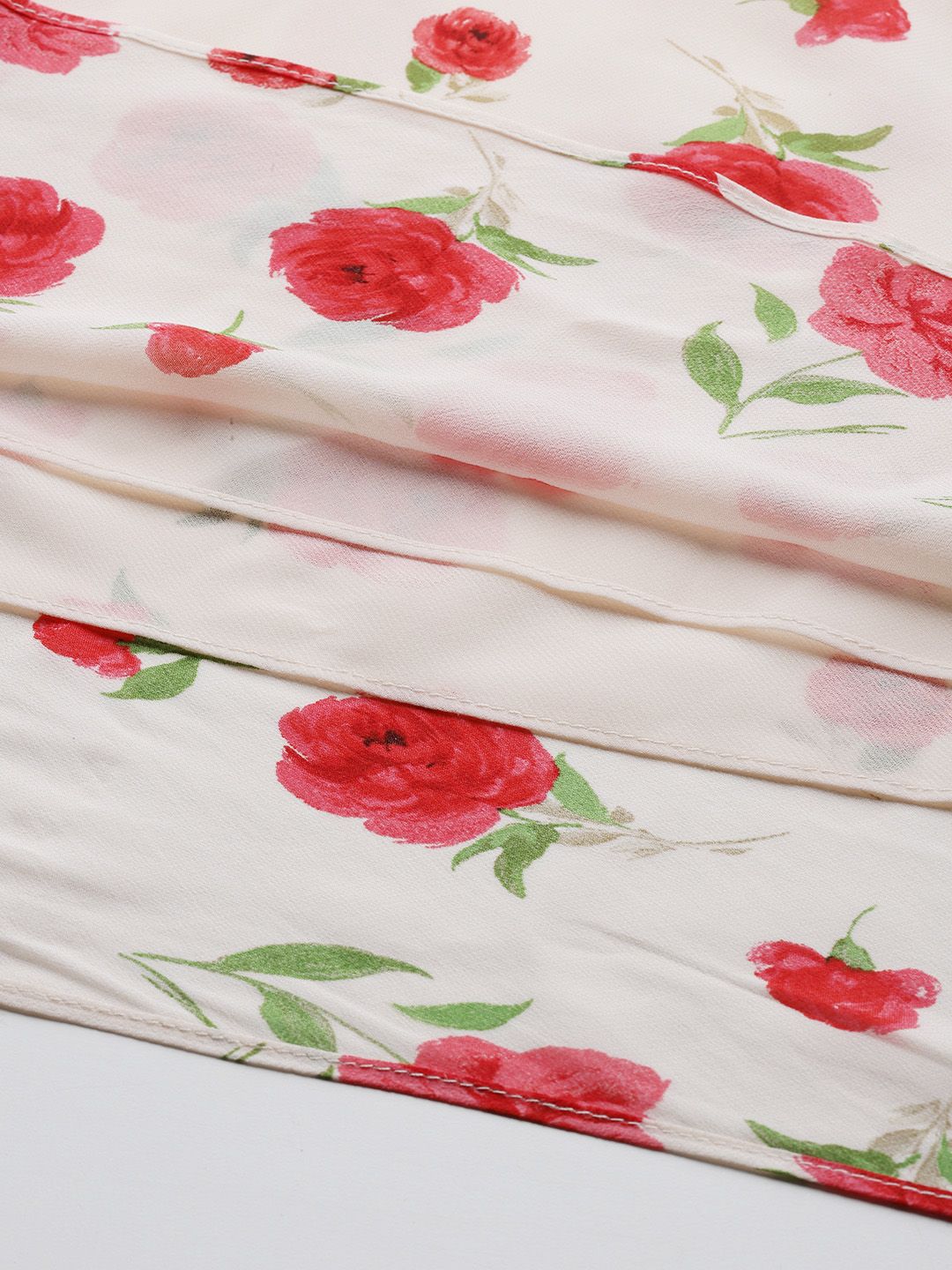 Floral Print One Shoulder Ruffled Sheath Midi Dress