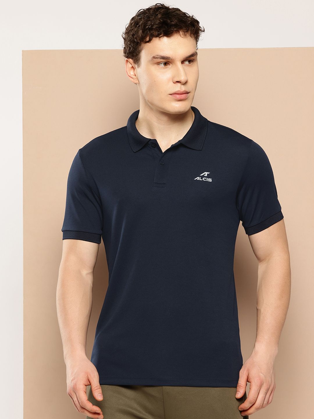 Alcis Men Polo Collar Slim Fit T-shirt