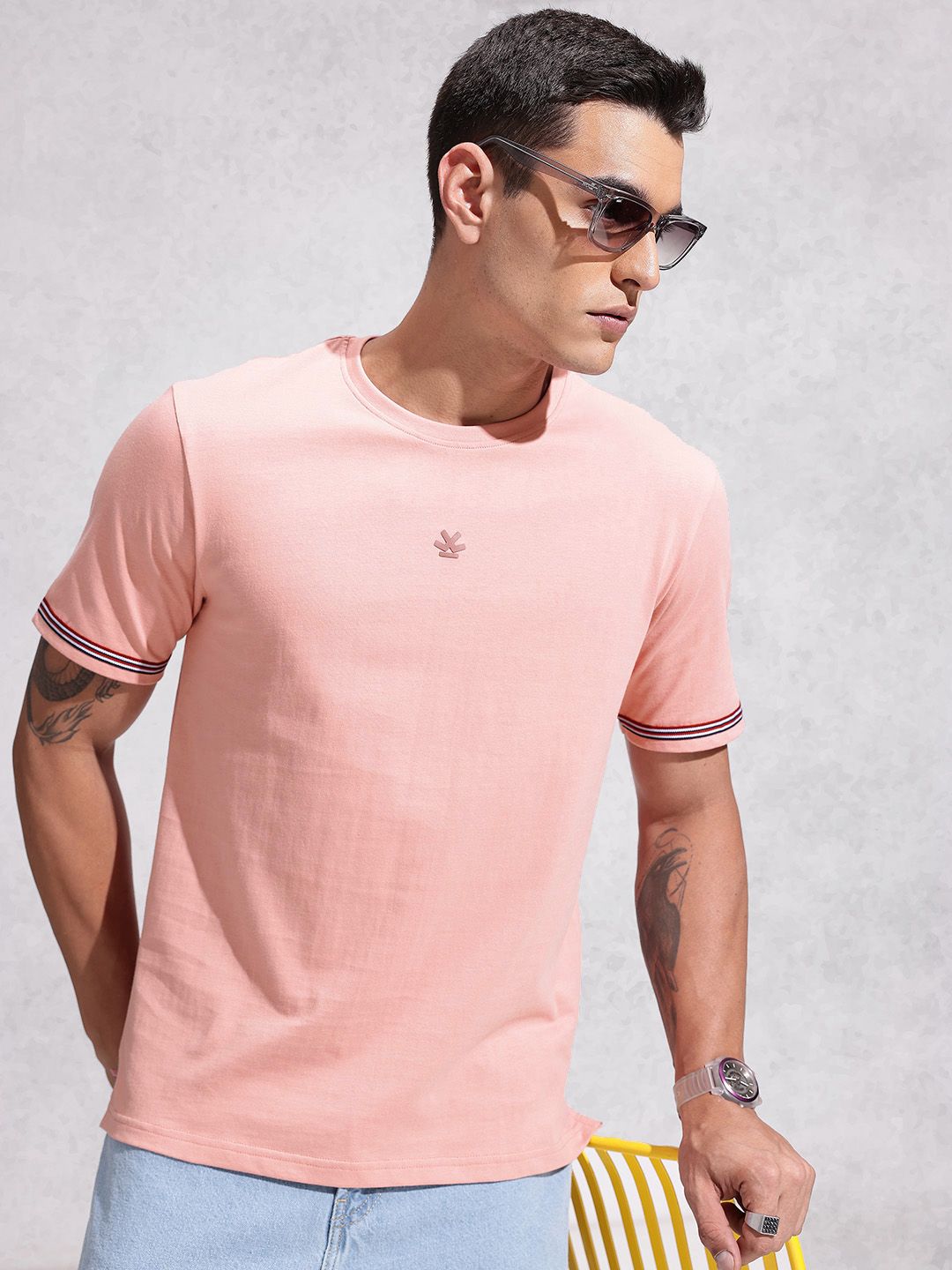 WROGN Pure Cotton Regular Fit T-shirt