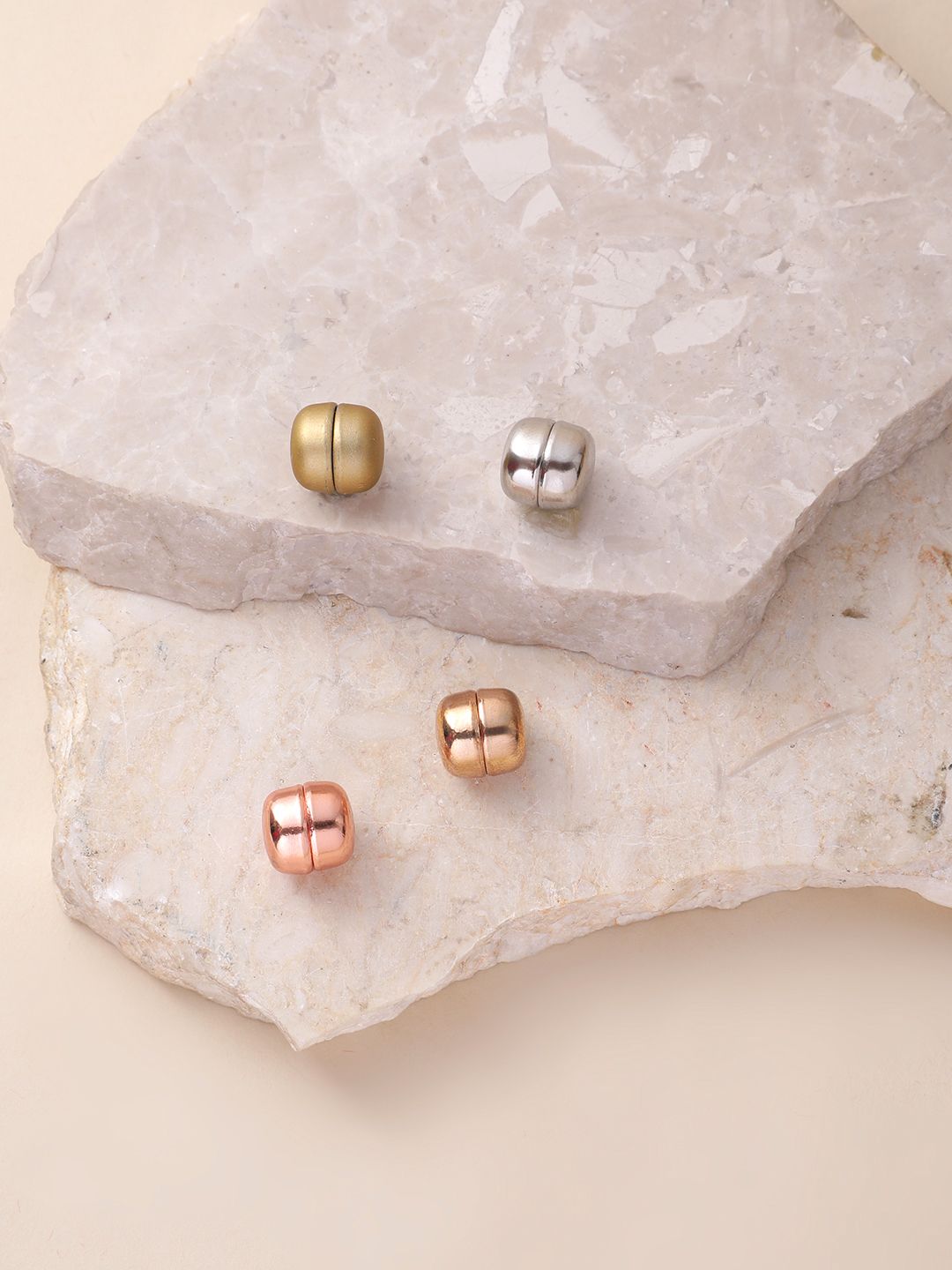 Leeza Store Leeza Store Set of 4 Silver, Gold Rose, Grey, Gold Matte Finish Magnetic Hijab Pins