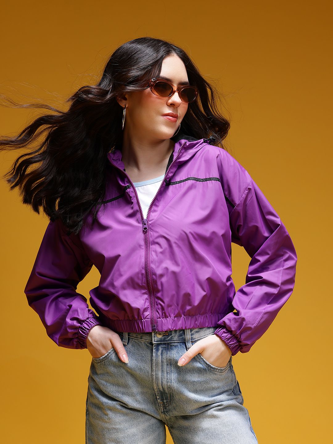 HERE&NOW Windcheater Crop Bomber Jacket