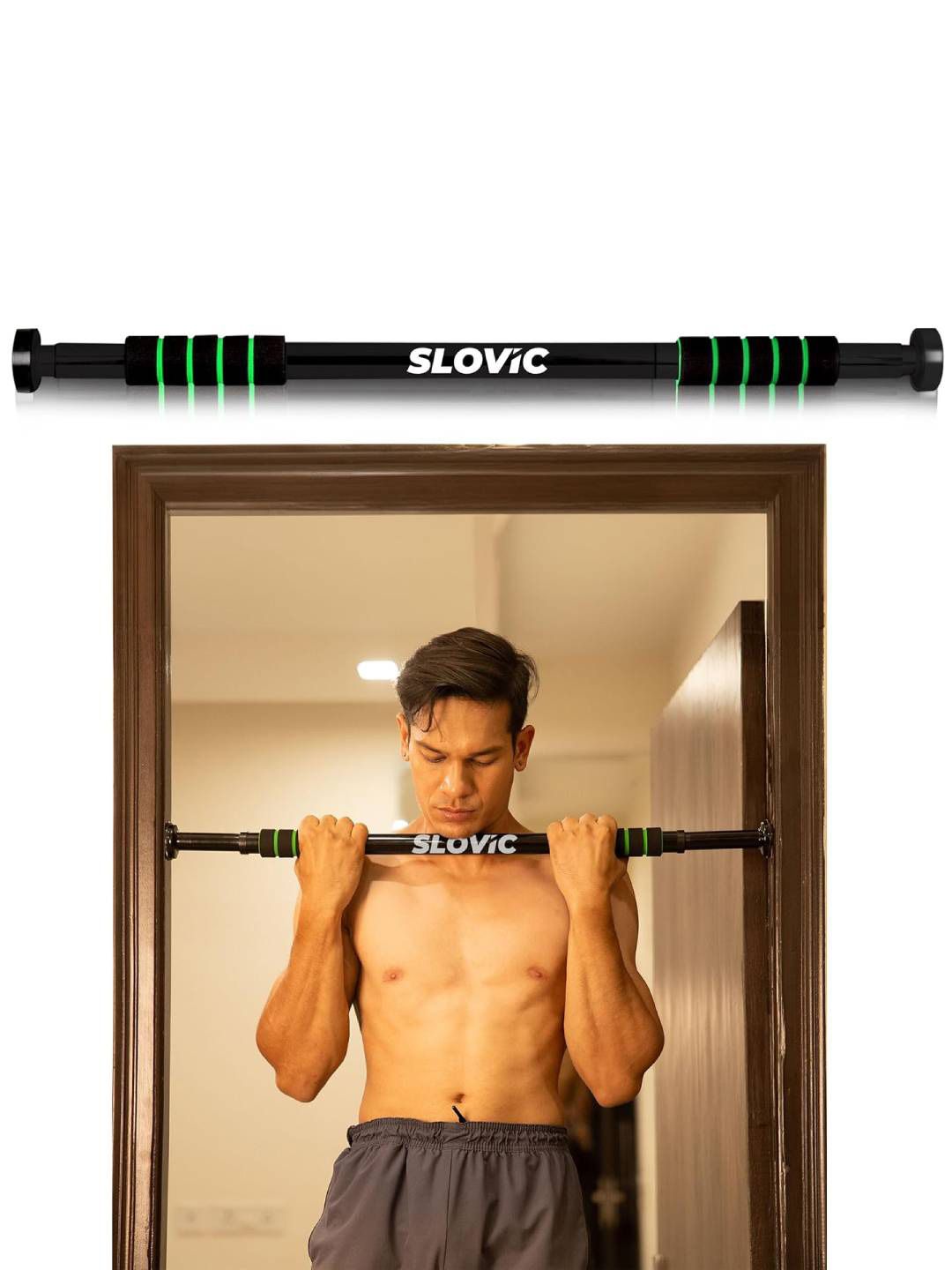 SLOVIC SLOVIC Textured Pull Up Bar Workout Equipment