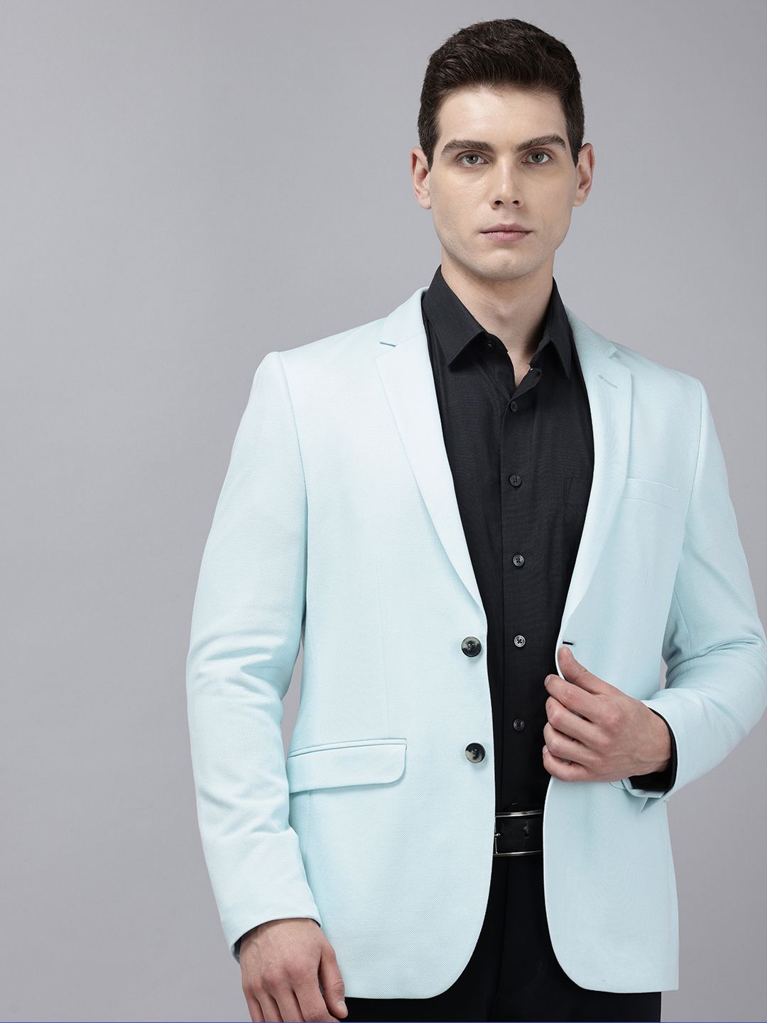 Van Heusen Pure Cotton Slim-Fit Single-Breasted Formal Blazer