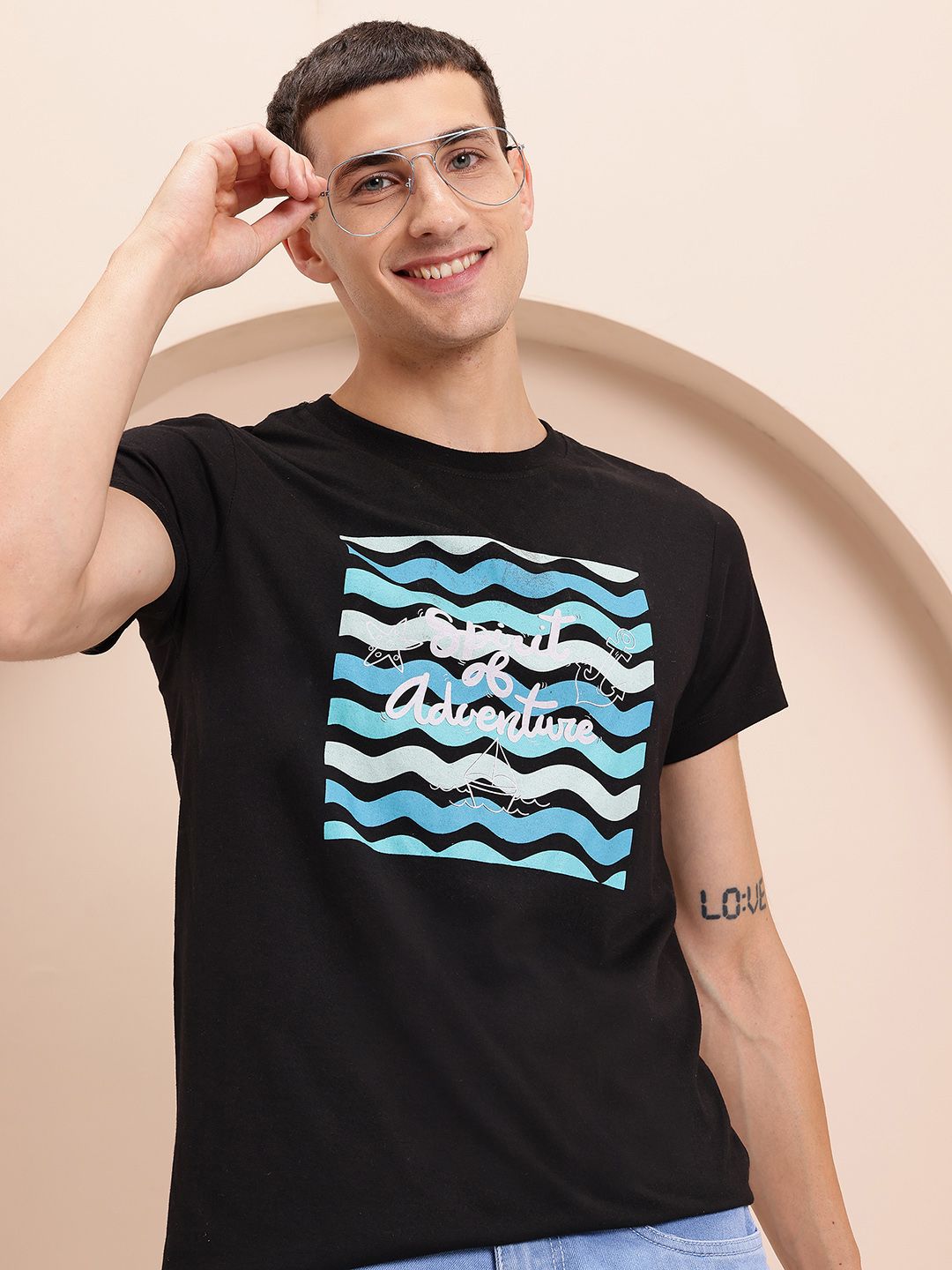 Mast & Harbour Men Printed T-shirt