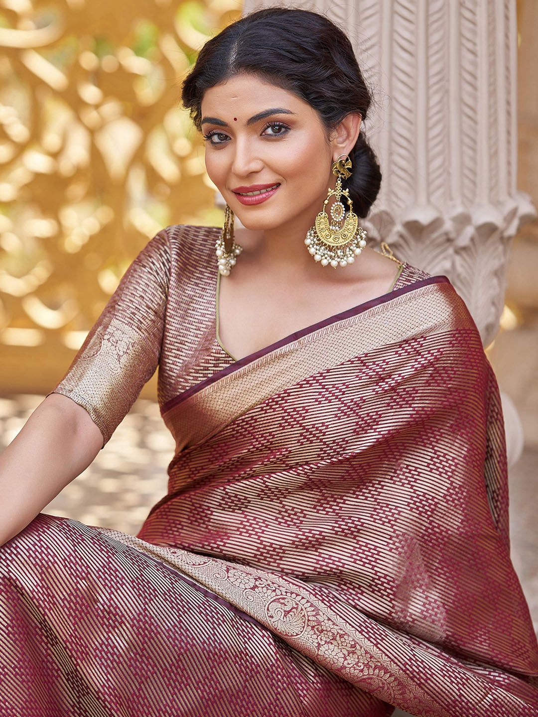 Mitera Woven Design Zari Banarasi Saree
