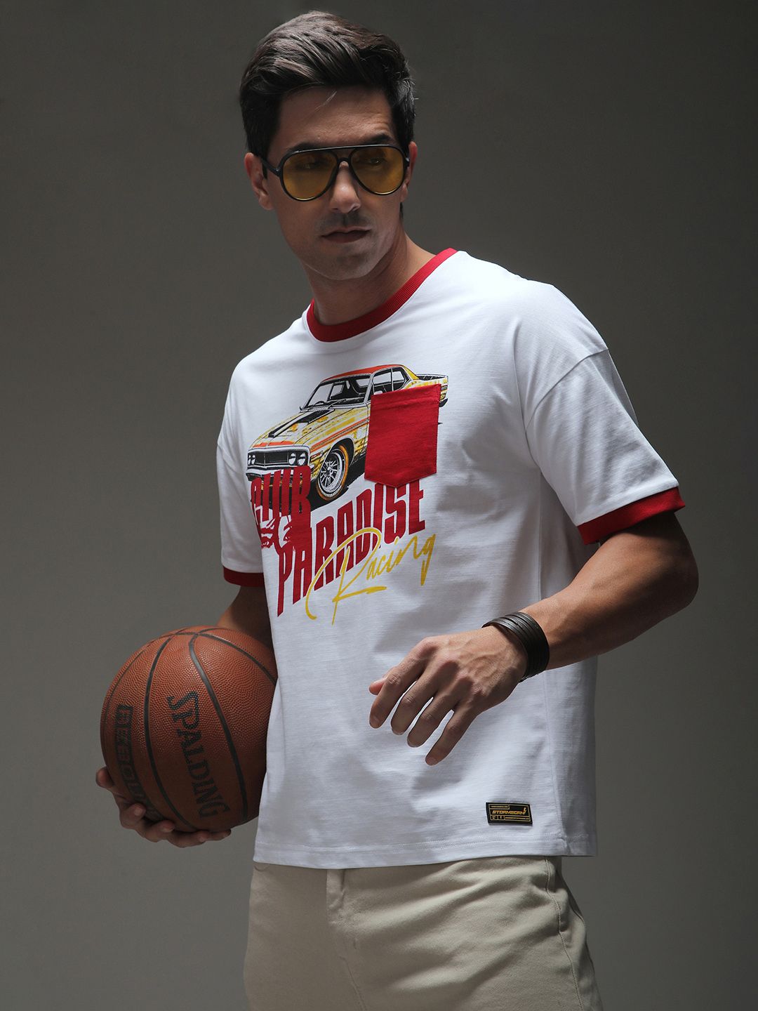 Stormborn Men Drop-Shoulder Printed Cotton Oversized Tshirt