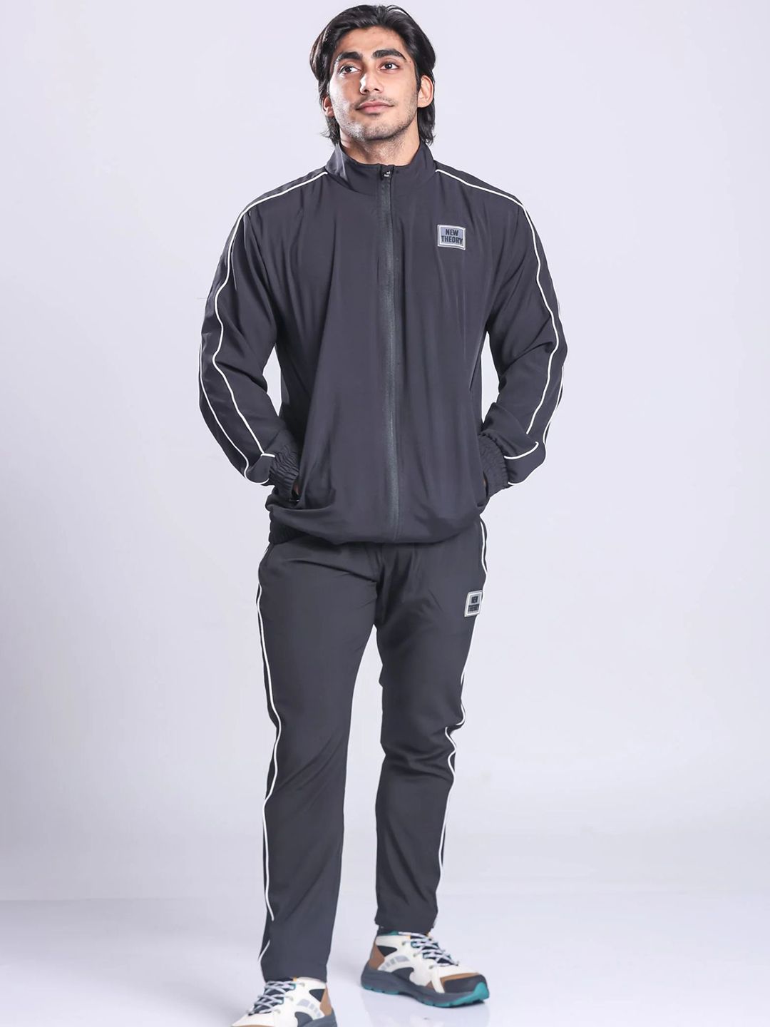 Buy New Theory Men Mock Collar Sweat-Wicking Tracksuits
