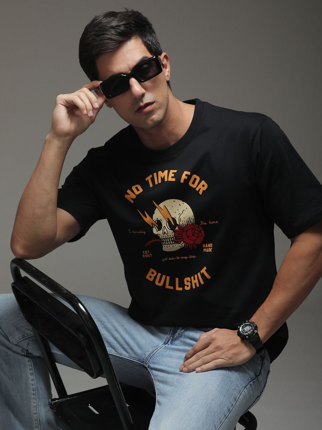 Difference Of Opinion Men Oversized Short Sleeve Printed Tshirt