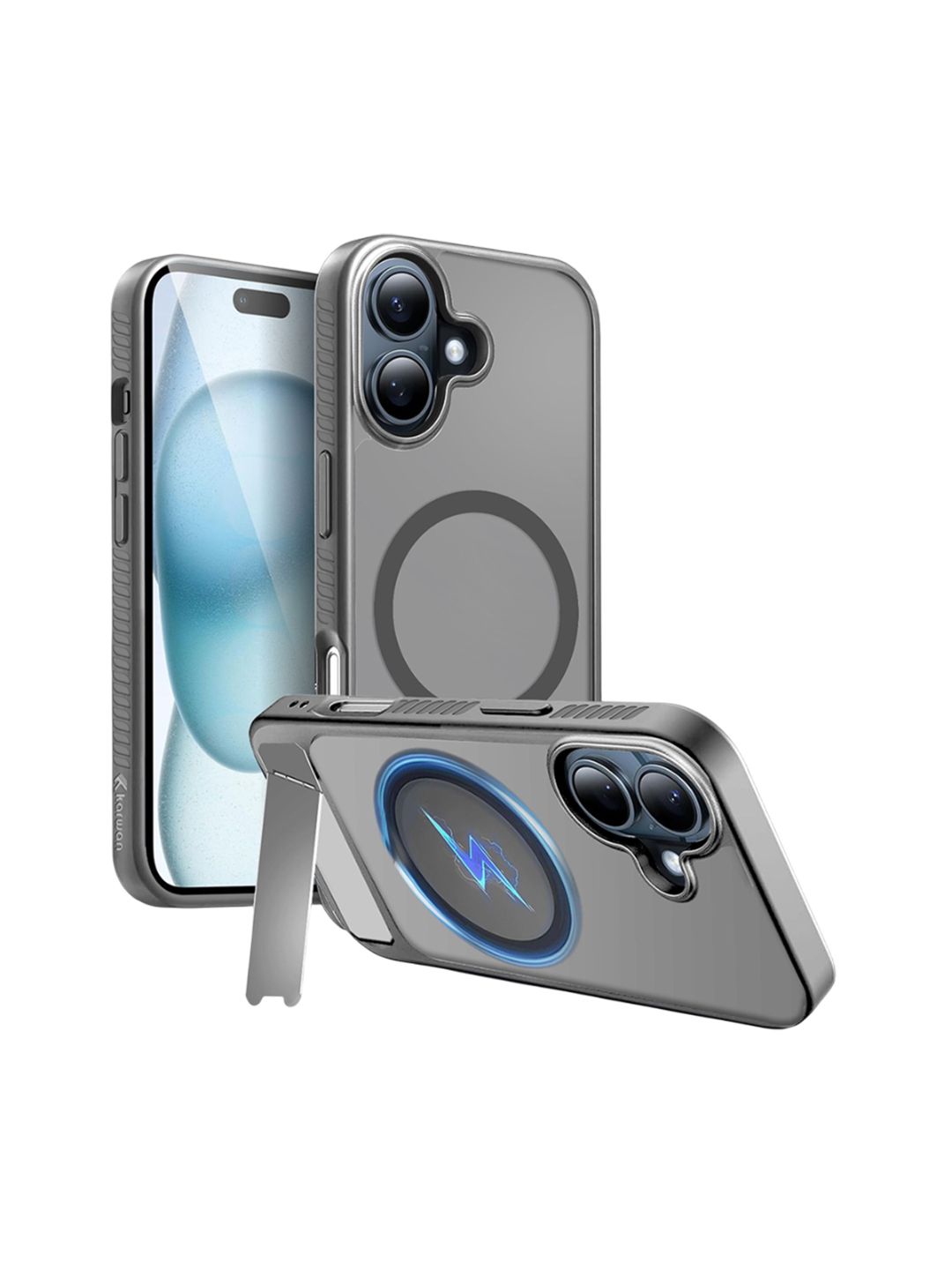 Karwan Solid Printed iPhone 16 Plus Back Case Mobile Accessories