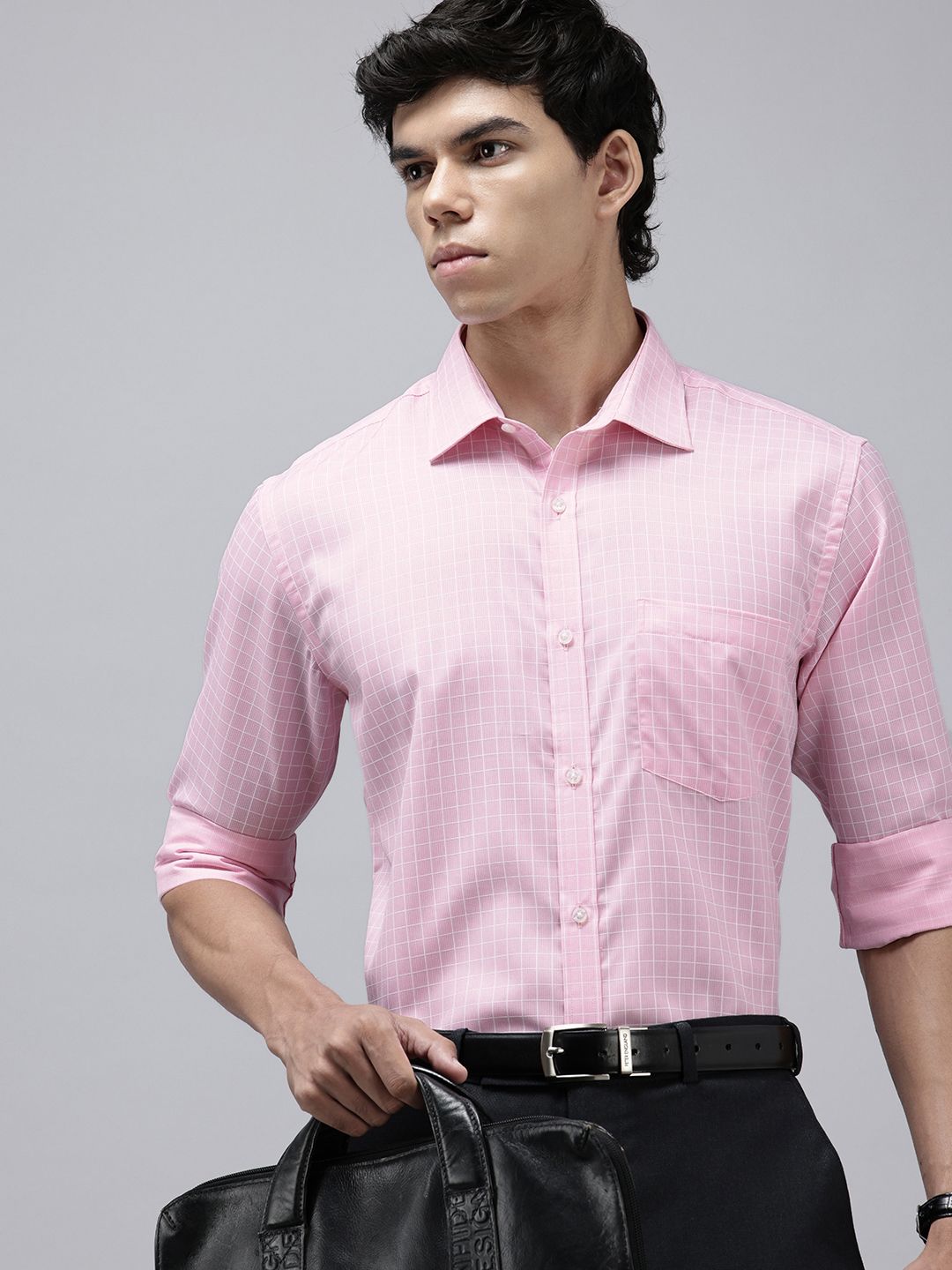 Park Avenue Slim Fit Checked Formal Shirt
