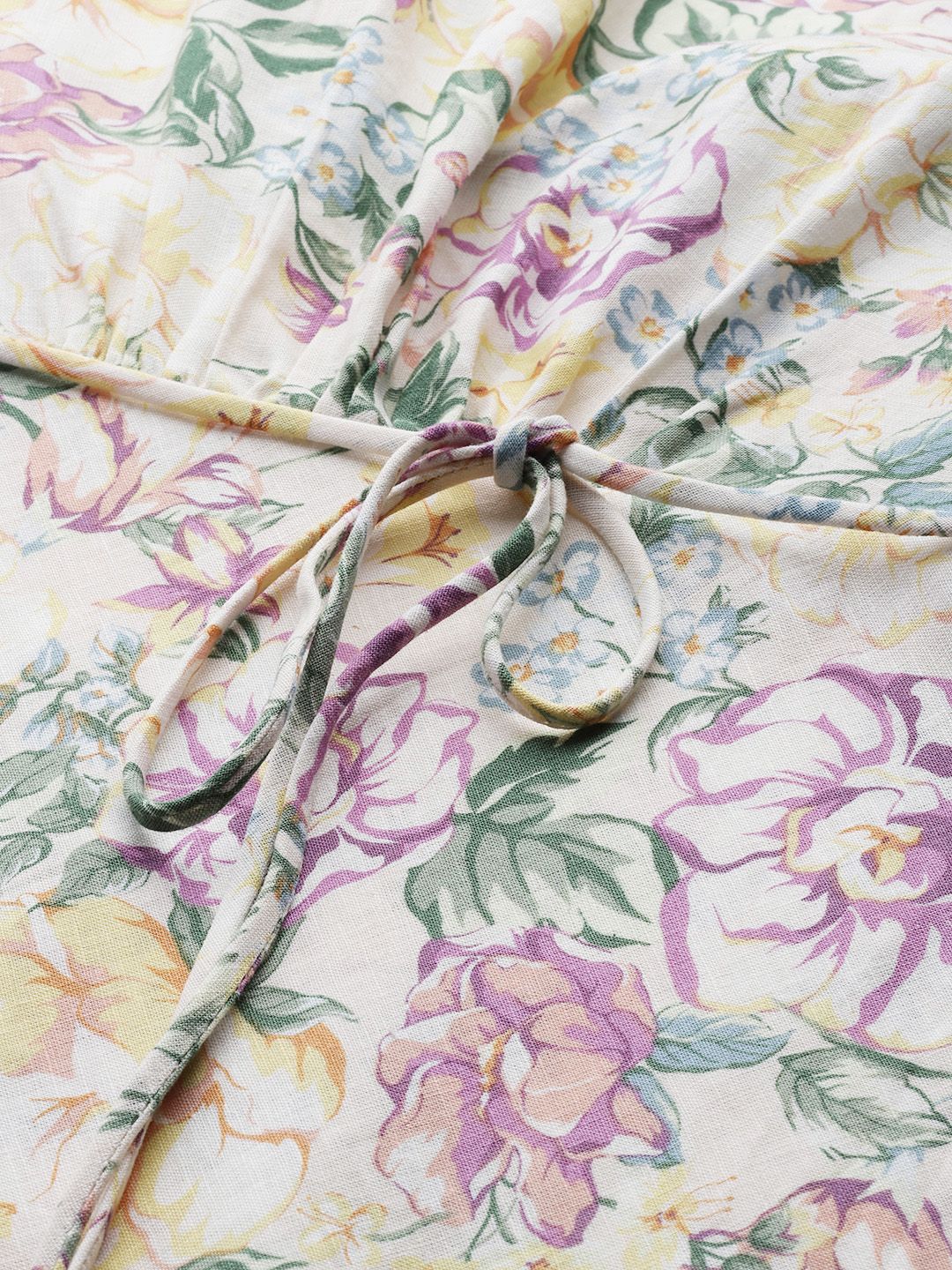 Floral Print A-Line Midi Dress