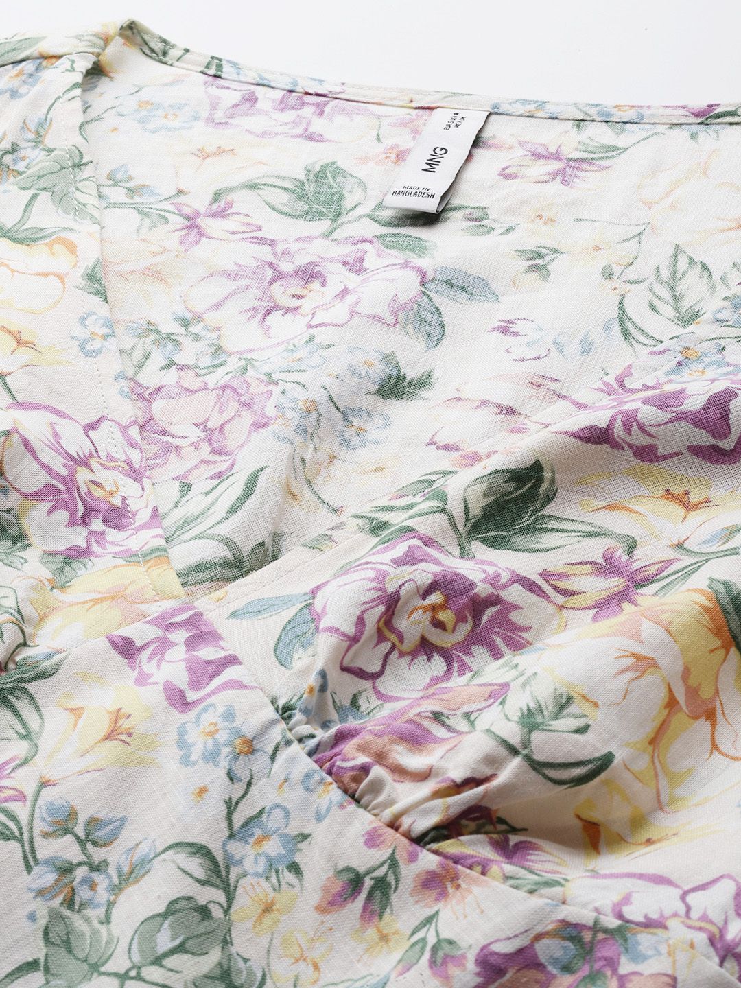 Floral Print A-Line Midi Dress