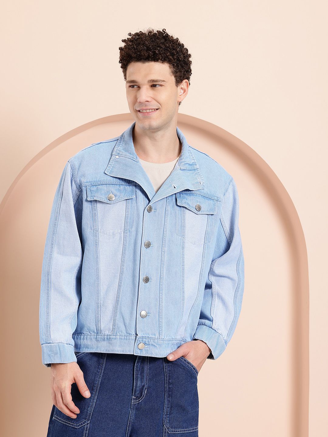 Buy Mast & Harbour Spread Collar Denim Jacket - Jackets for Men