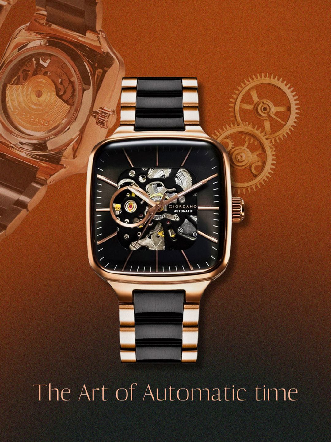 Buy GIORDANO Men Dial & Stainless Steel Straps Automatic Motion