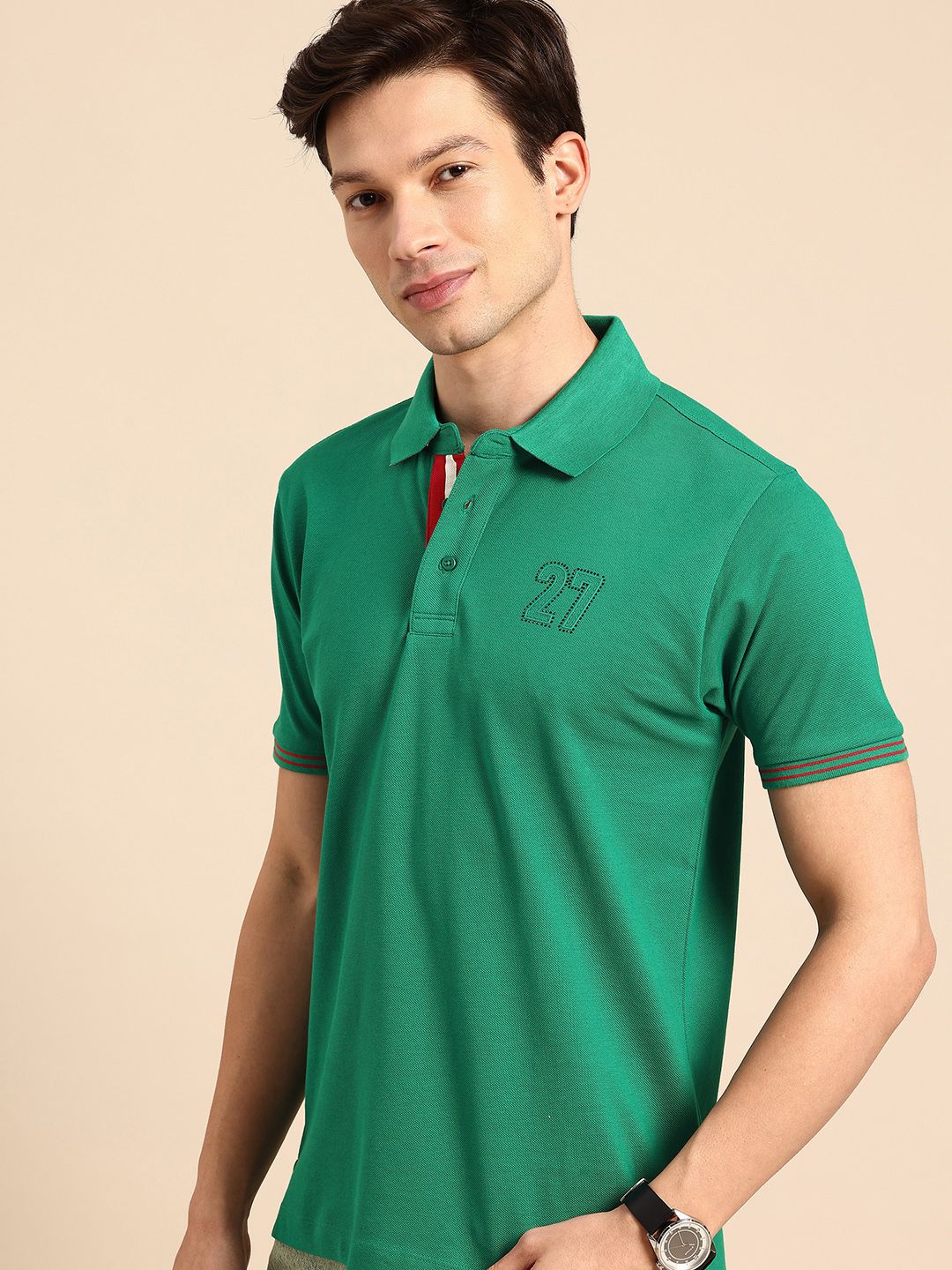 Being Human Pure Cotton Polo Collar T-shirt