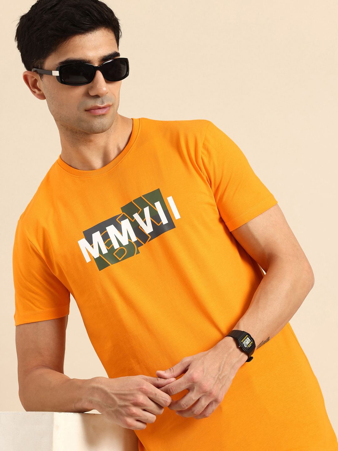 Being Human Pure Cotton Typography Printed Slim Fit T-shirt
