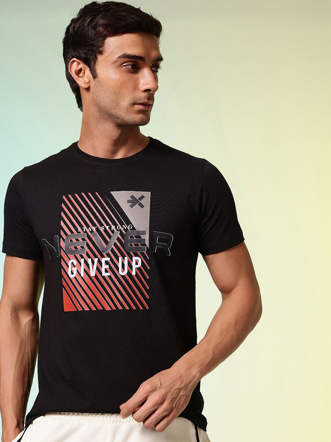 HRX by Hrithik Roshan Men Lifestyle Typography Printed Pure Cotton T-shirt