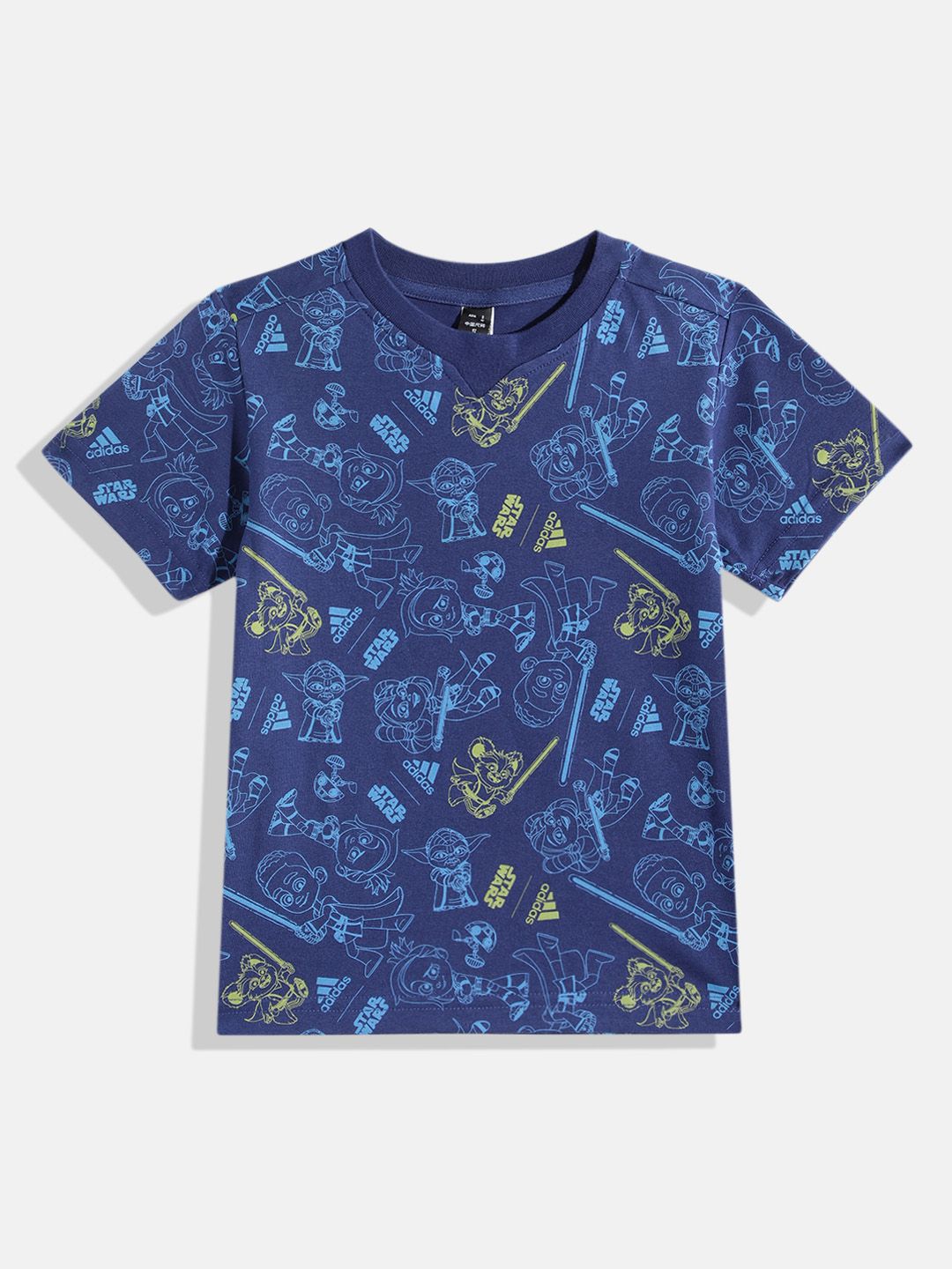 ADIDAS Kids Pure Cotton Starwars Printed V-Neck LK SW YJ T-shirt