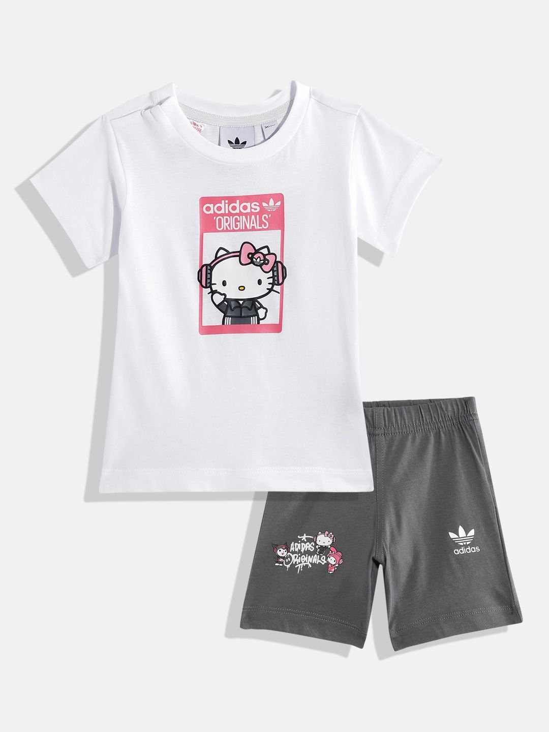 ADIDAS Boys Cotton Printed T-shirt with Shorts