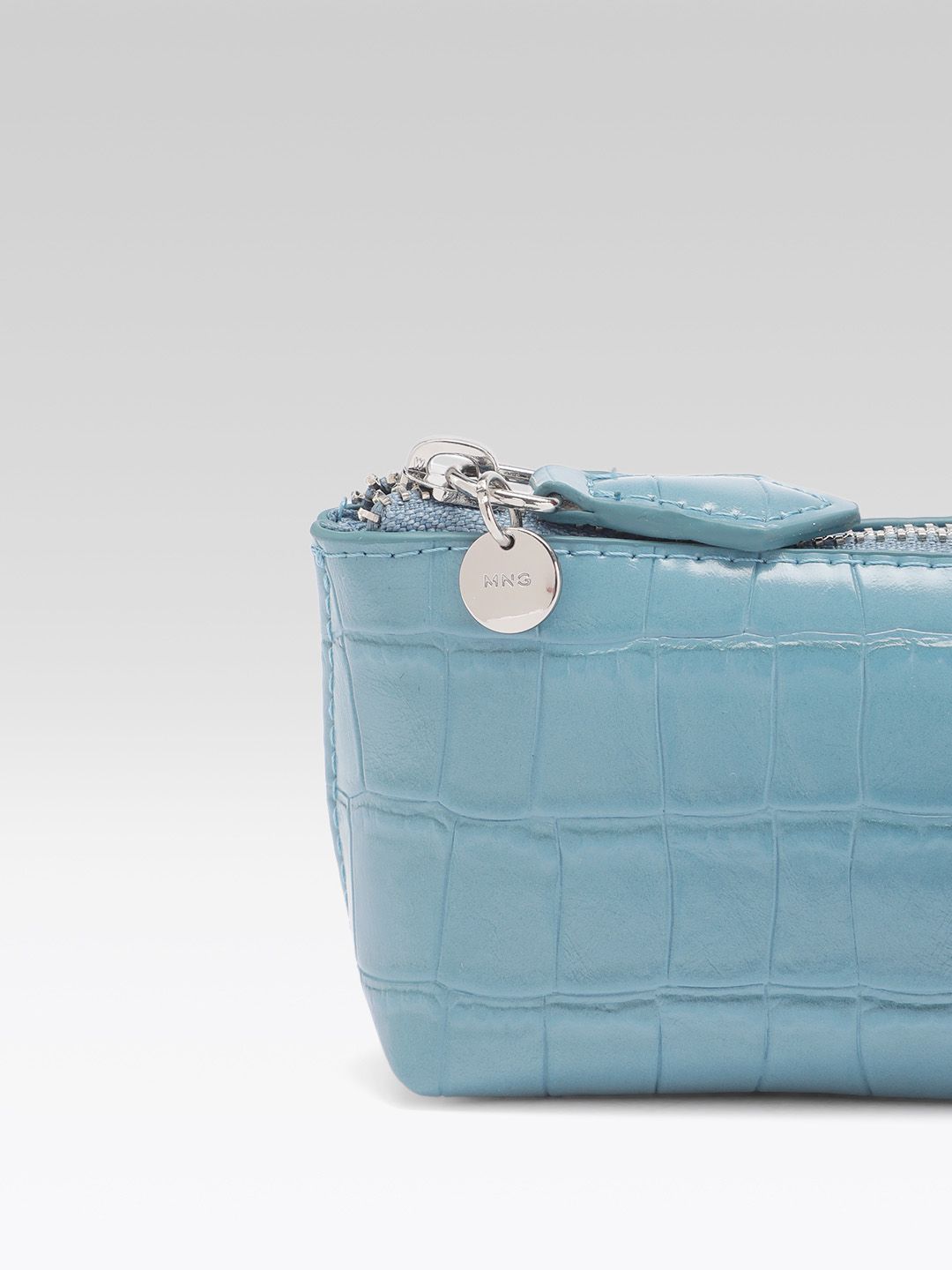 Crocodile Skin Textured Makeup Pouch